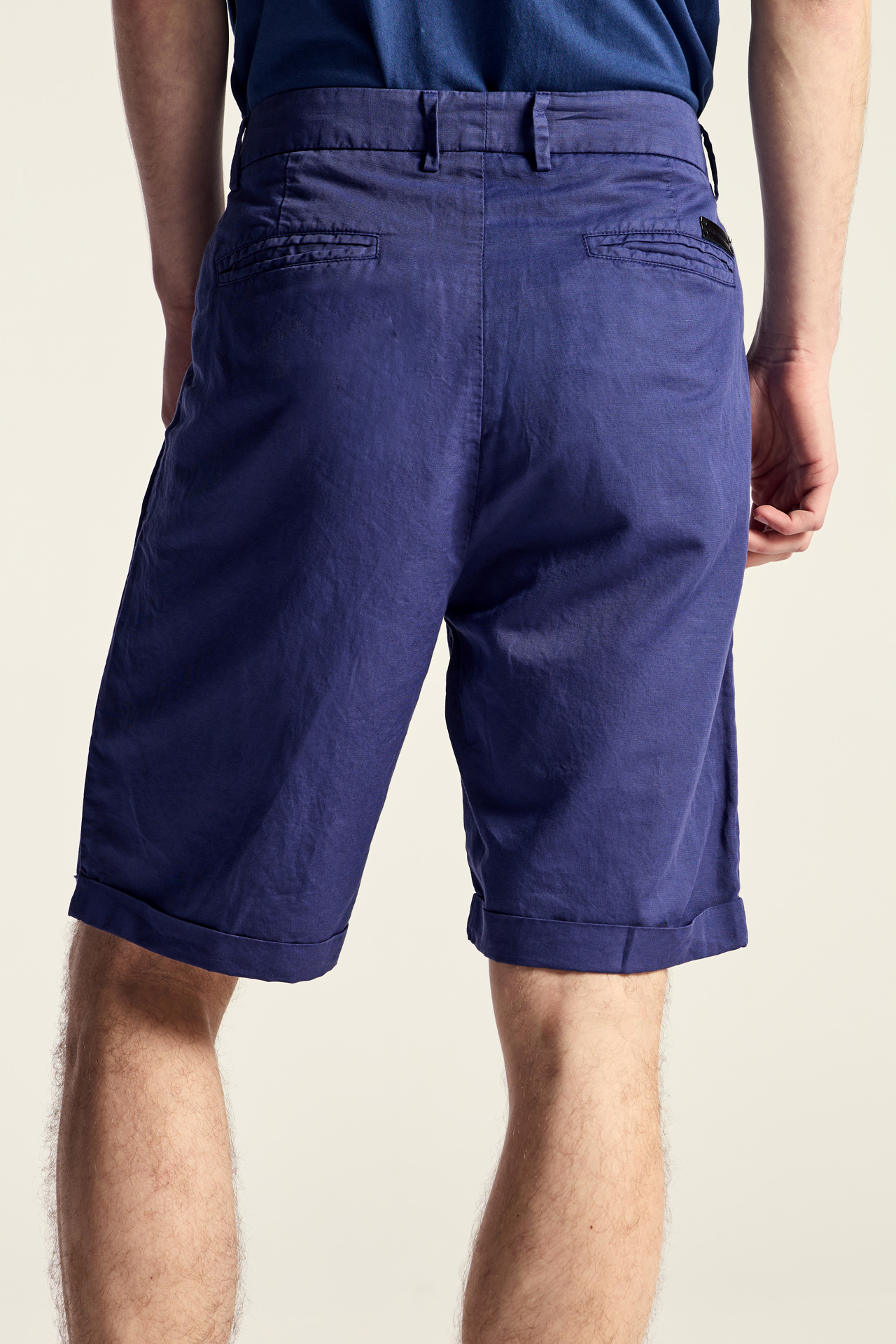 Bermuda shorts blue - Bermudas in linen mix